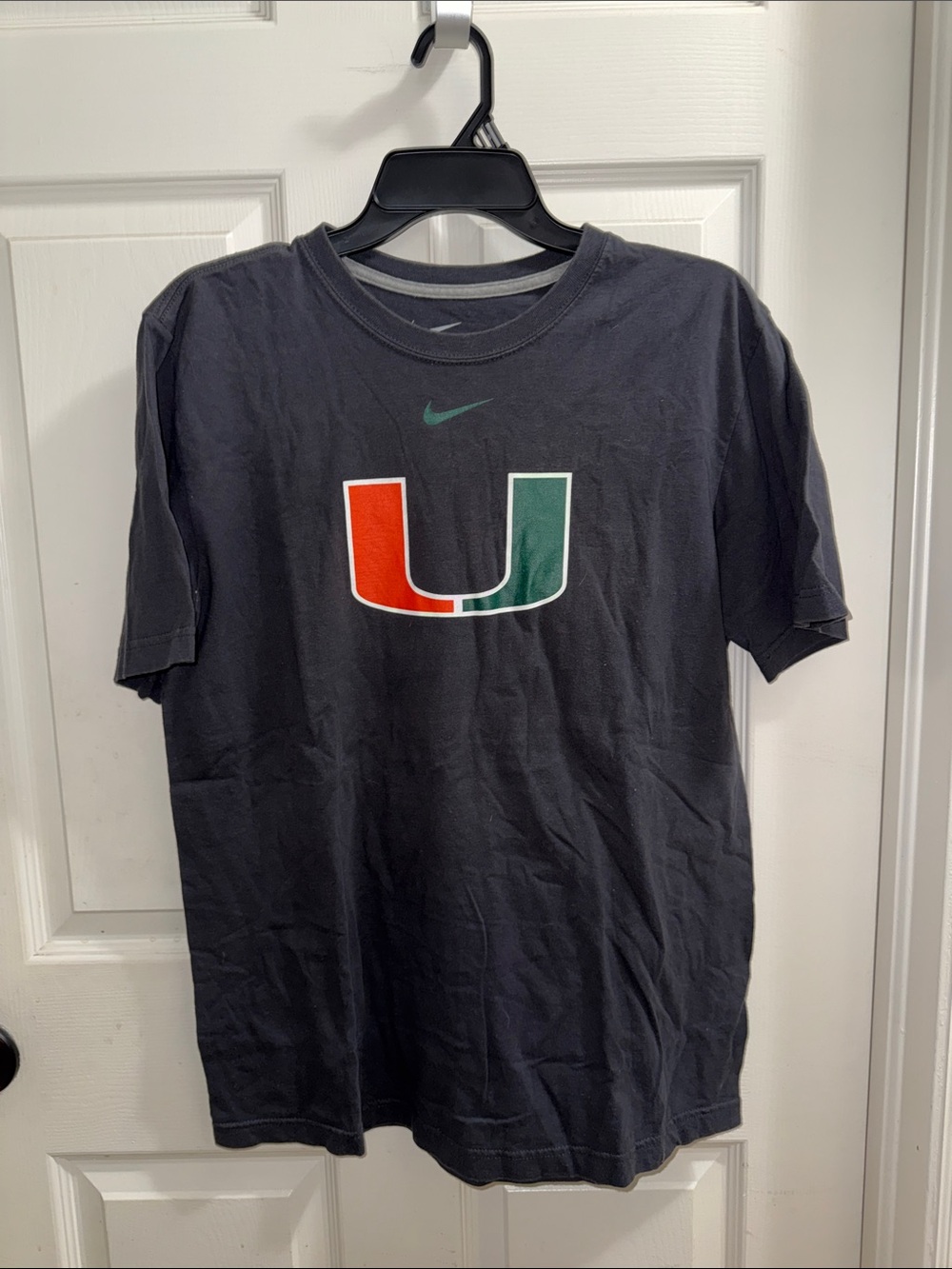 Vintage Nike T-Shirt with Orange and Green Split-U Logo
